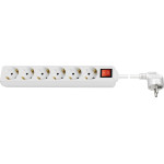 Goobay 6-Way Power Strip With Switch, 5 m, White - (38845)