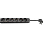 Goobay 6-Way Power Strip, 3 m, Black - (96050)