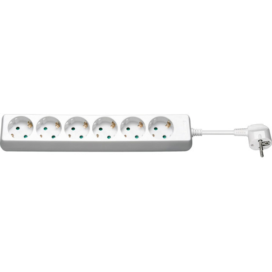 Goobay 6-Way Power Strip, 3 m, White - (51079)