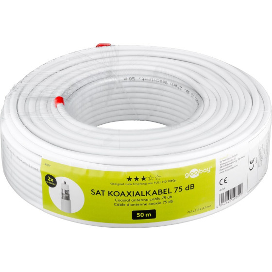 Goobay 75 Db Sat Coaxial Cable, Double Shielded - (49759)
