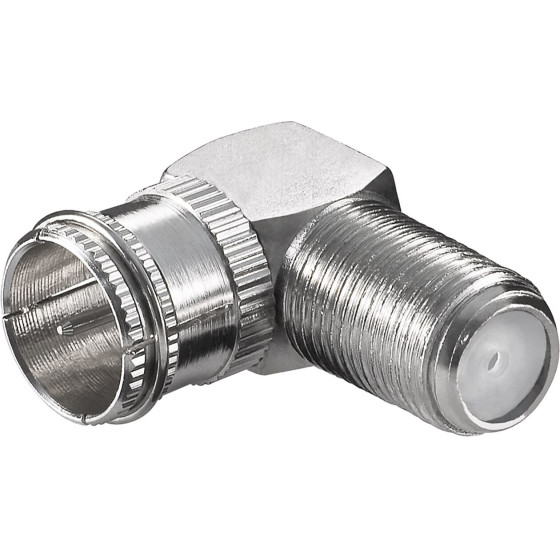Goobay Angle Adapter: F Plug (Quick)   F Socket 90� (10 pcs) - (12435)