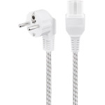 Goobay Angled Connection Cable With hot-Condition coupler, 2 m, White And Silver, (3*0.75 mm�) - (93314)