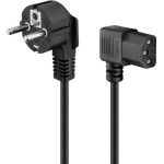 Goobay Angled Iec Cord On Both Sides, 1.8 m, Black, (3*0.75 mm�) - (59568)