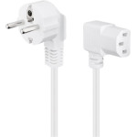 Goobay Angled Iec Cord On Both Sides, 1.5 m, White, (3*0.75 mm�) - (96043)