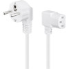 Goobay Angled Iec Cord On Both Sides, 5 m, White, (3*1 mm�) - (93120)