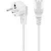 Goobay Angled Iec Cord, 1.5 m, White, (3*0.75 mm�) - (96030)