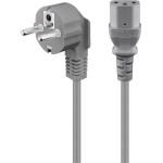 Goobay Angled Iec Cord, 2 m, Grey, (3*0.75 mm�) - (50076)