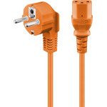Goobay Angled Iec Cord, 3 m, Orange, (3*1 mm�) - (95289)