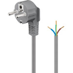 Goobay Angled Protective Contact Cable For Assembly, 1.5 m, Grey, (3*0.75 mm�) - (93975)