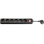 Goobay 6-Way Power Strip With Switch, 1.5 m, Black - (51290)