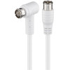 Goobay Angled Sat Antenna Cable (80 dB), Double Shielded - (67347)