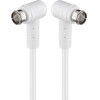 Goobay Angled Sat Antenna Cable (80 dB), Double Shielded - (67342)