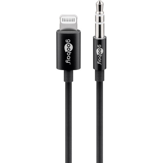Goobay Apple Lightning Audio Connection Cable (3.5 mm), 1 m, Black - (66805)