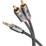 Goobay Audio Adapter Cable AUX, 3.5 Mm Jack To Stereo Rca Plug, 0.5 m - (65284)