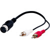 Goobay Audio Cable Adapter, Din Female To Stereo Rca Male - (50004)