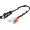 Goobay Audio Cable Adapter, Din Male To Stereo Rca Female - (50002)