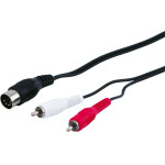 Goobay Audio Cable Adapter, Din Male To Stereo Rca Male - (50014)