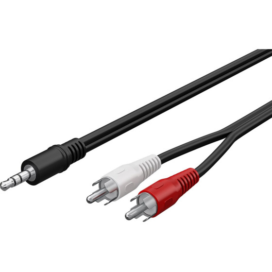 Goobay Audio Cable Aux Adapter, 3.5 Mm Male To Stereo Rca Male - (50440)