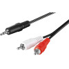 Goobay Audio Cable Aux Adapter, 3.5 Mm Male To Stereo Rca Male, Cu - (51649)