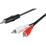 Goobay Audio Cable Aux Adapter, 3.5 Mm Male To Stereo Rca Male, Cu - (51652)