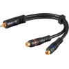 Goobay Audio Y Cable Adapter, 1x Stereo Rca Male To 2x Rca Female, OFC, Double-Shielded - (50930)