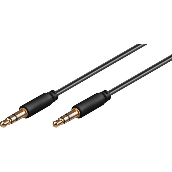 Goobay Aux Audio Connector Cable, 3.5 Mm Stereo, 3-pin, Slim, Cu - (69116)