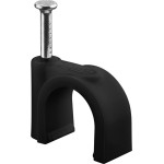 Goobay Cable Clip 12 mm, Black - (64684)