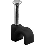 Goobay Cable Clip 4 mm, Black - (64677)