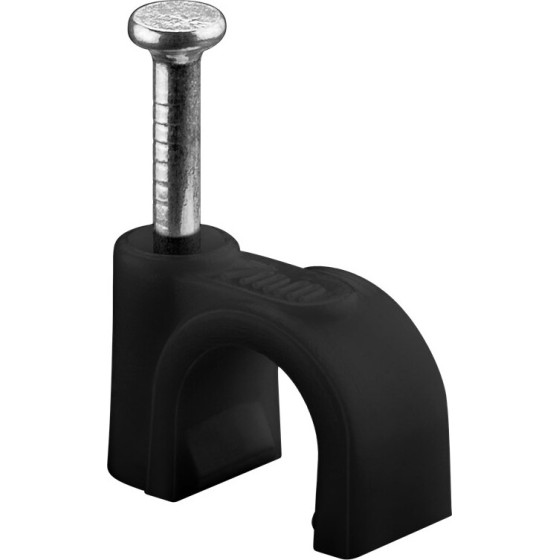 Goobay Cable Clip 7 mm, Black - (64680)