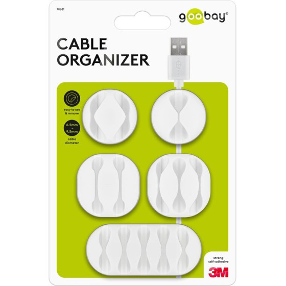Goobay Cable Management Set, White - (70681)
