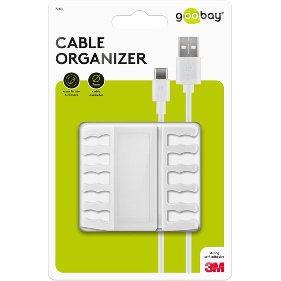 Goobay Cable Management 5 Slots, White - (70431)
