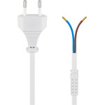 Goobay Cable With Euro Plug For Assembly, 1.5 m, White, (2*0.75 mm�) - (50503)
