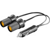 Goobay Car Cigarette Lighter Y-Distributor, 12 V, 0.2 m - (11766)