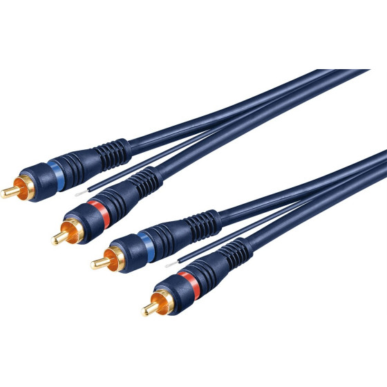 Goobay Car Hi-Fi Stereo Rca Connector Cable, Double Shielded - (50175)