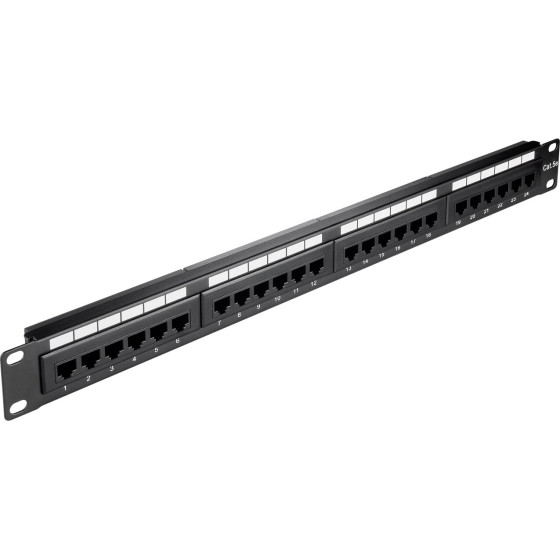 Goobay Cat 5e 19-Inch (48.3 cm) Patch Panel, 24 Port (1 U) - (93865)