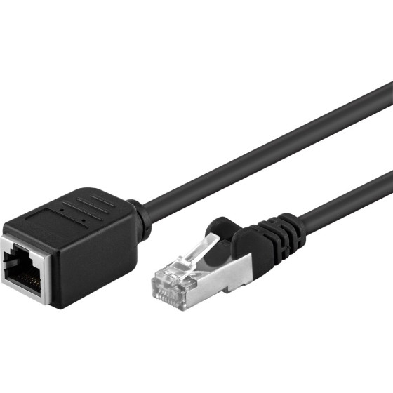 Goobay Cat 5e Extension Cable F/UTP, Black - (73388)