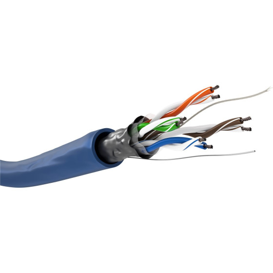 Goobay Cat 5e Network Cable, F/UTP, 100 m, Blue - (93265)