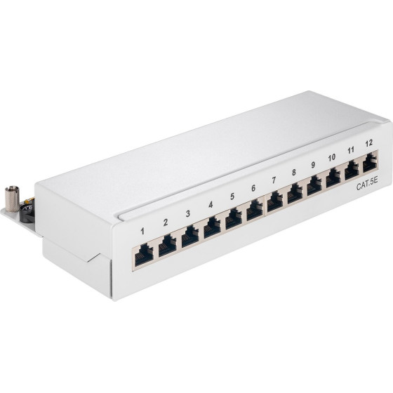 Goobay Cat 5e Mini/Desktop Patch Panel, 12 Port - (93041)