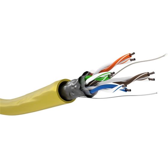 Goobay Cat 5e Network Cable, F/UTP, 100 m, Yellow - (93266)
