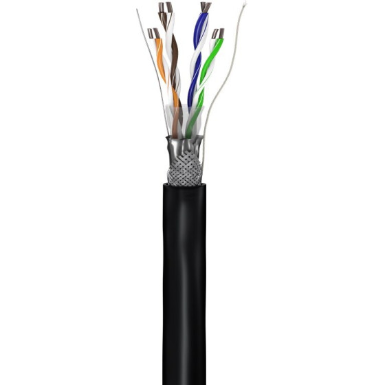 Goobay Cat 5e Outdoor Network Cable, SF/UTP, Black - (57296)