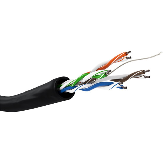 Goobay Cat 5e Outdoor Network Cable, U/UTP, Black - (57196)