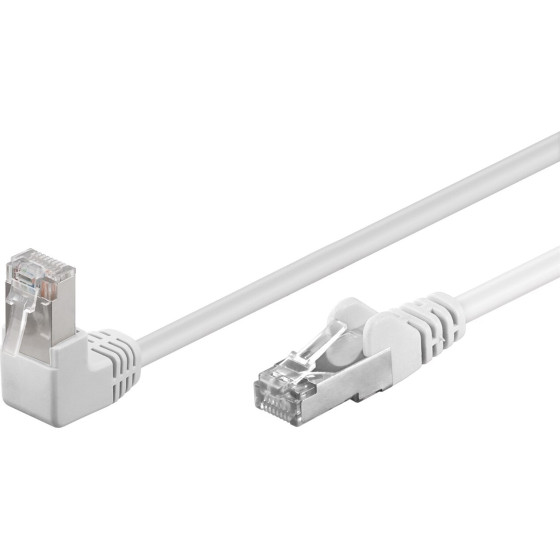 Goobay Cat 5e Patch Cable 1x 90� Angled, F/UTP, White - (94180)