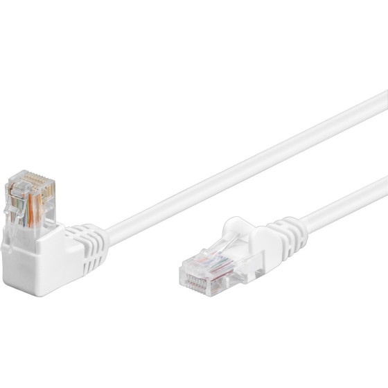 Goobay Cat 5e Patch Cable 1x 90� Angled, U/UTP, White - (94161)
