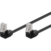 Goobay Cat 5e Patch Cable 2x 90� Angled, F/UTP, Black - (96081)