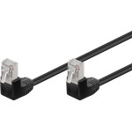 Goobay CAT 5e Patch Cable 2x 90� Angled, F/UTP, black 3 m - (96080)