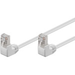 Goobay CAT 5e Patch Cable 2x 90� Angled, F/UTP, white 1 m - (96062)