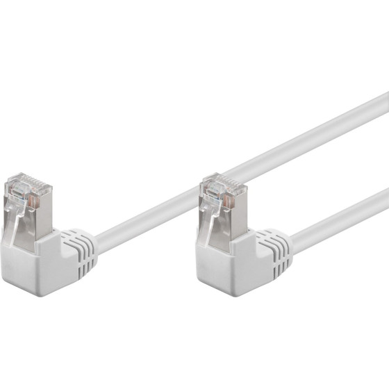 Goobay CAT 5e Patch Cable 2x 90� Angled, F/UTP, white 1 m - (96062)