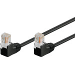 Goobay Cat 5e Patch Cable 2x 90� Angled, U/UTP, Black - (96084)