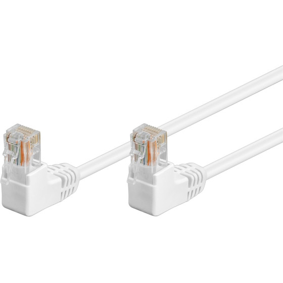 Goobay CAT 5e Patch Cable 2x 90� Angled, U/UTP, white 3 m - (96072)