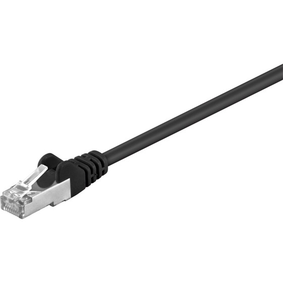 Goobay Cat 5e Patch Cable, SF/UTP, Black - (68666)